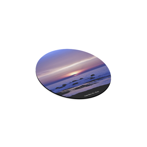 Blue and Purple Sunset Round Coaster