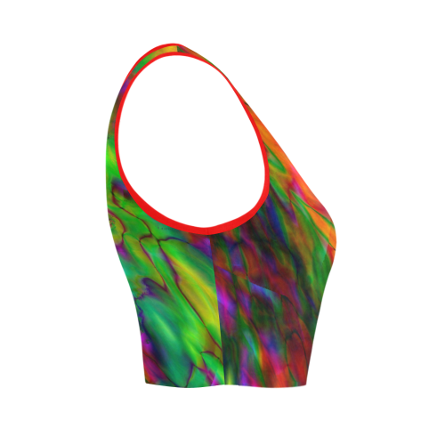 Abstract Women's Crop Top (Model T42)