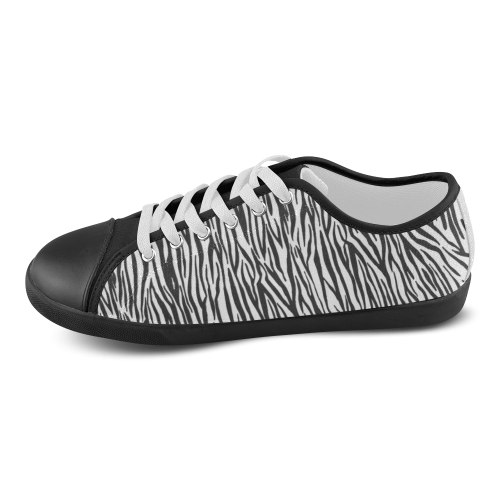 Zebra Stripes Women's Canvas Shoes (Model 016)