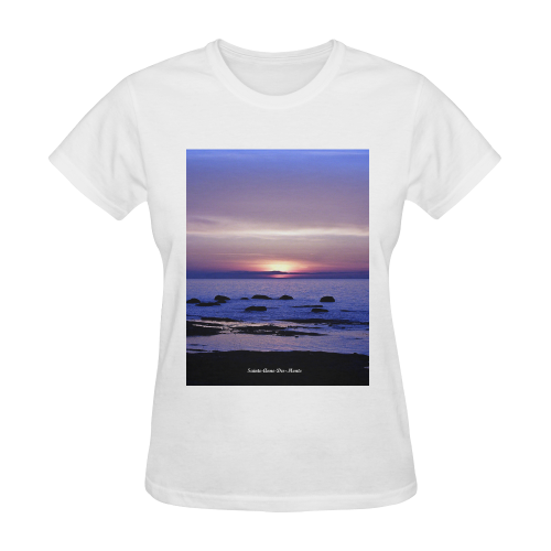 Blue and Purple Sunset Sunny Women's T-shirt (Model T05)
