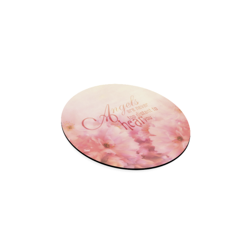 Pink Cherry Blossom for Angels Round Coaster