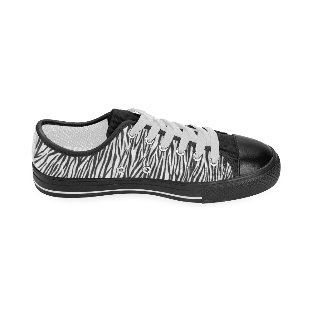 Zebra Stripes Women's Classic Canvas Shoes (Model 018)