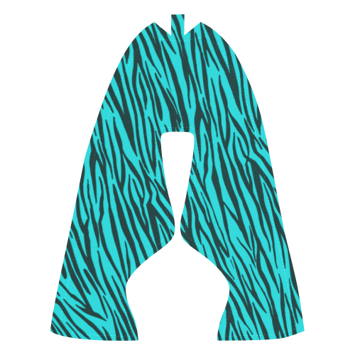 Turquoise Zebra Stripes Women’s Running Shoes (Model 020)