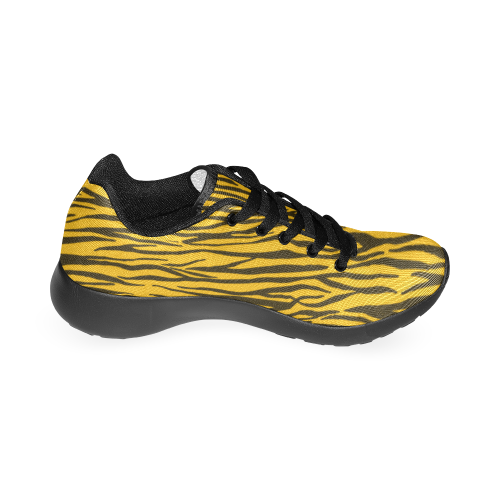 Yellow Zebra Stripes Women’s Running Shoes (Model 020)