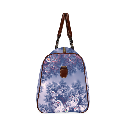 Purple Frost Fractal Waterproof Travel Bag/Small (Model 1639)