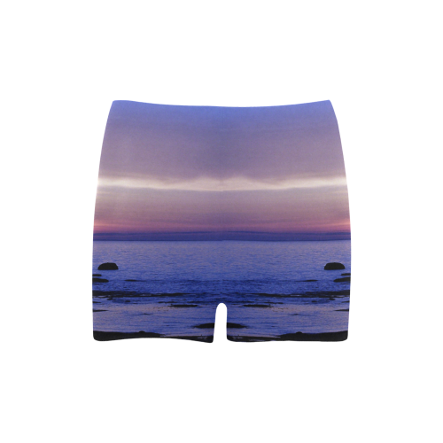 Blue and Purple Sunset Briseis Skinny Shorts (Model L04)