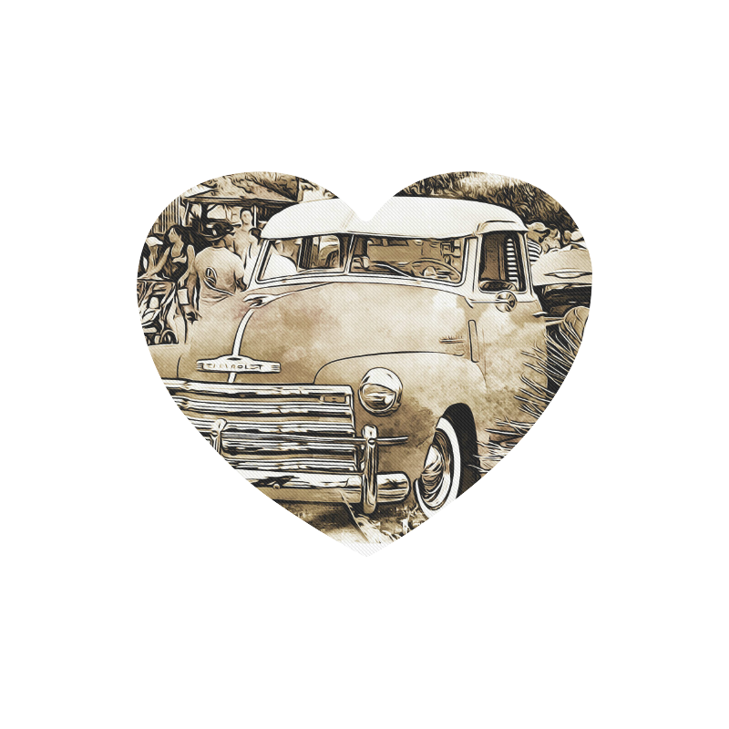 Vintage Chevrolet Chevy Truck Heart-shaped Mousepad