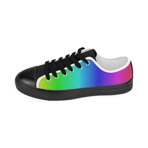 Crayon Box Ombre Rainbow Men's Classic Canvas Shoes (Model 018)