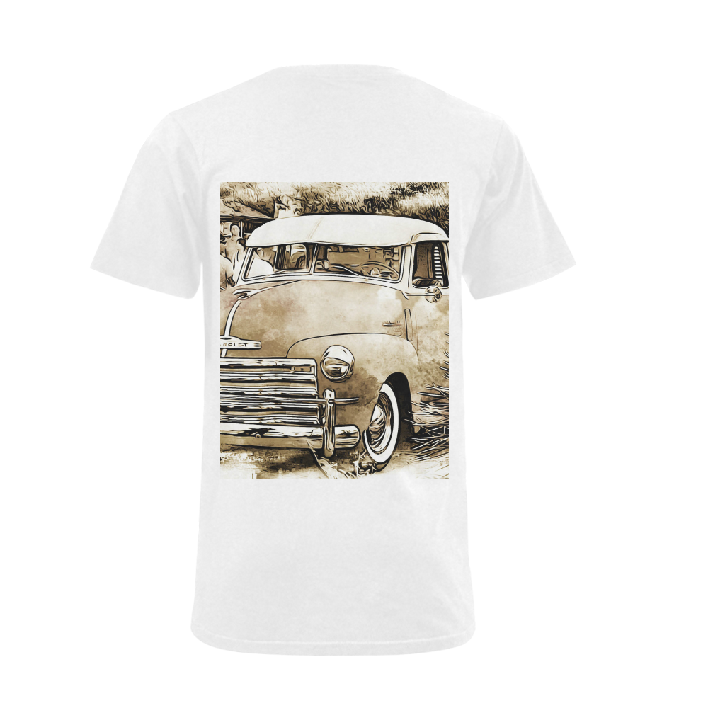 Vintage Chevrolet Chevy Truck Men's V-Neck T-shirt (USA Size) (Model T10)