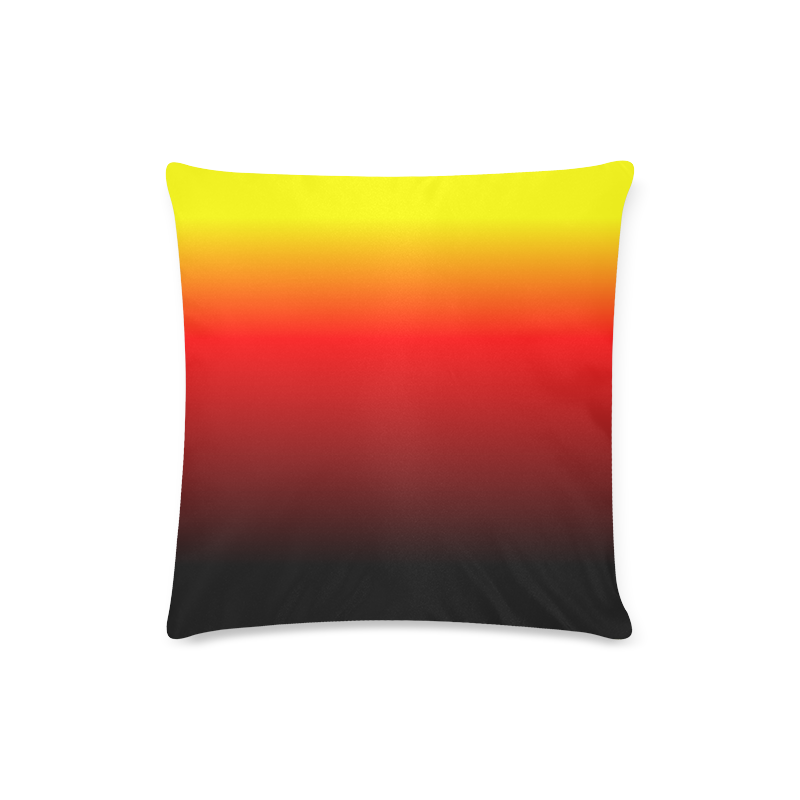 Ombre Sunset Custom Zippered Pillow Case 16"x16" (one side)
