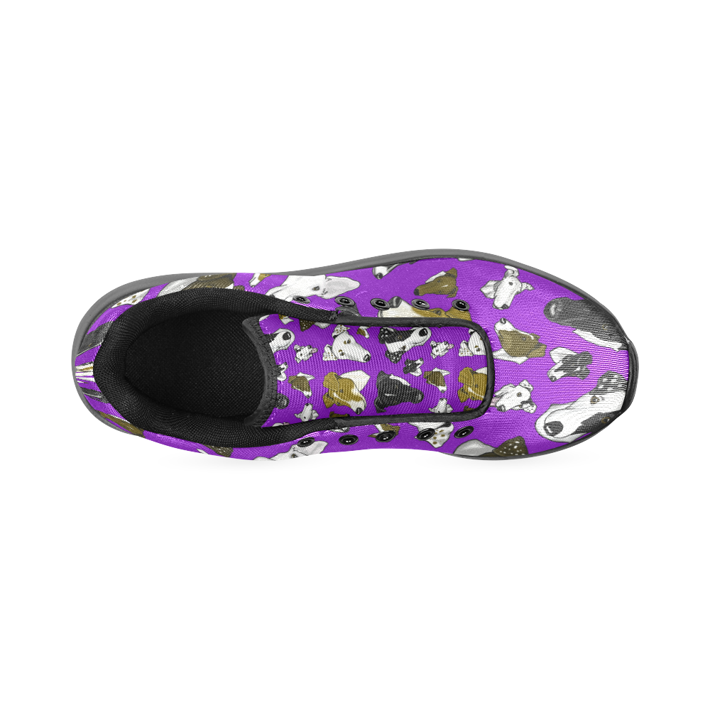 SmoothFox Terrier Purple/black Women’s Running Shoes (Model 020)