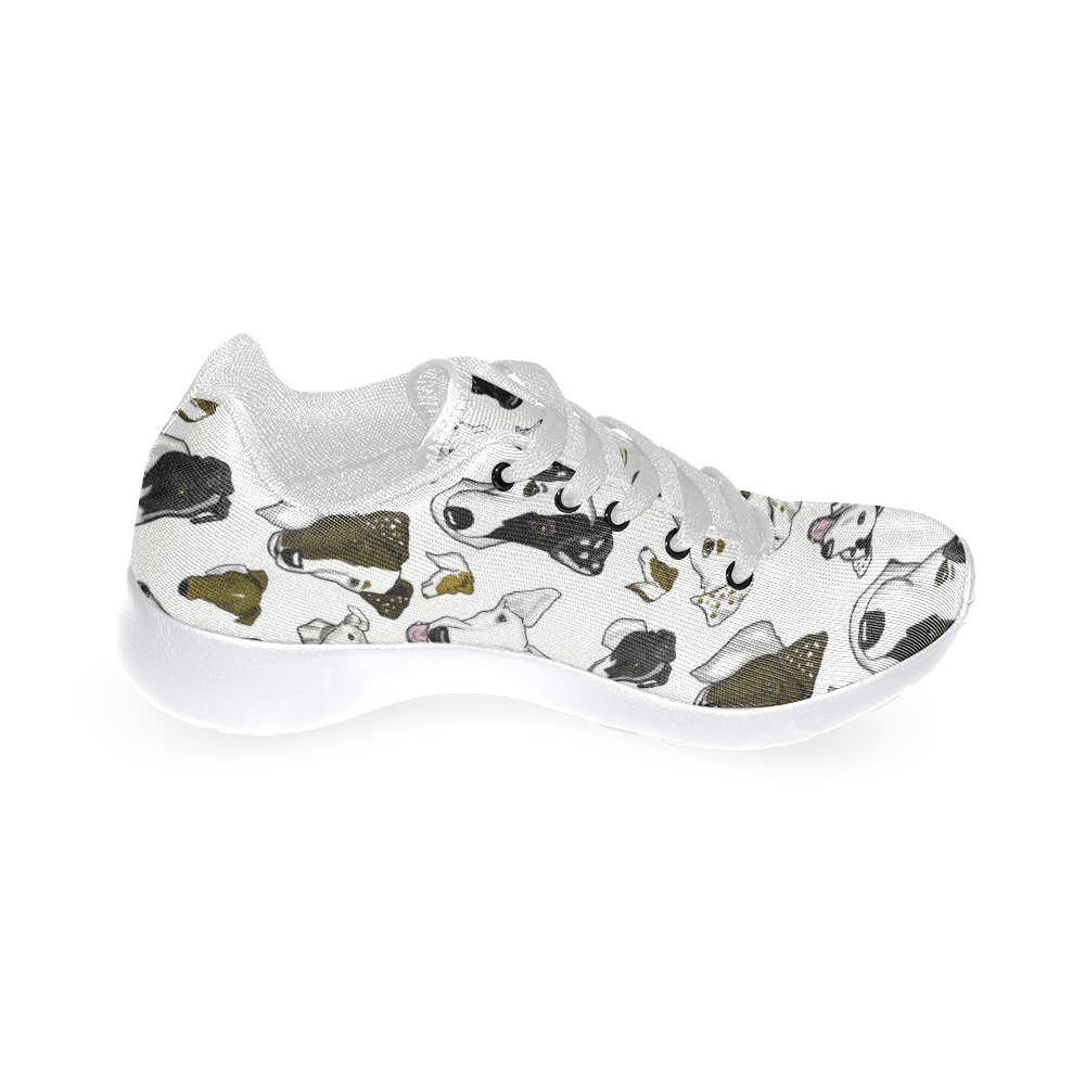 Smooth Fox Terrier white/white Women’s Running Shoes (Model 020)