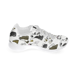 Smooth Fox Terrier white/white Women’s Running Shoes (Model 020)