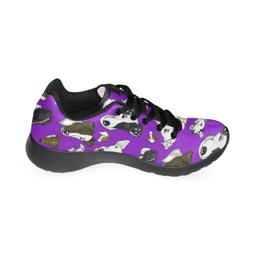 SmoothFox Terrier Purple/black Women’s Running Shoes (Model 020)