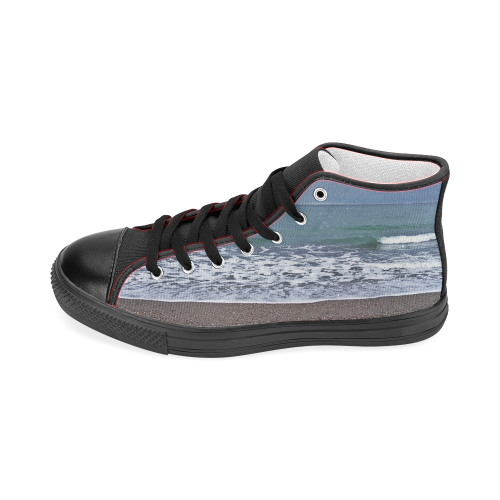 Foam on the Beach Women's Classic High Top Canvas Shoes (Model 017)