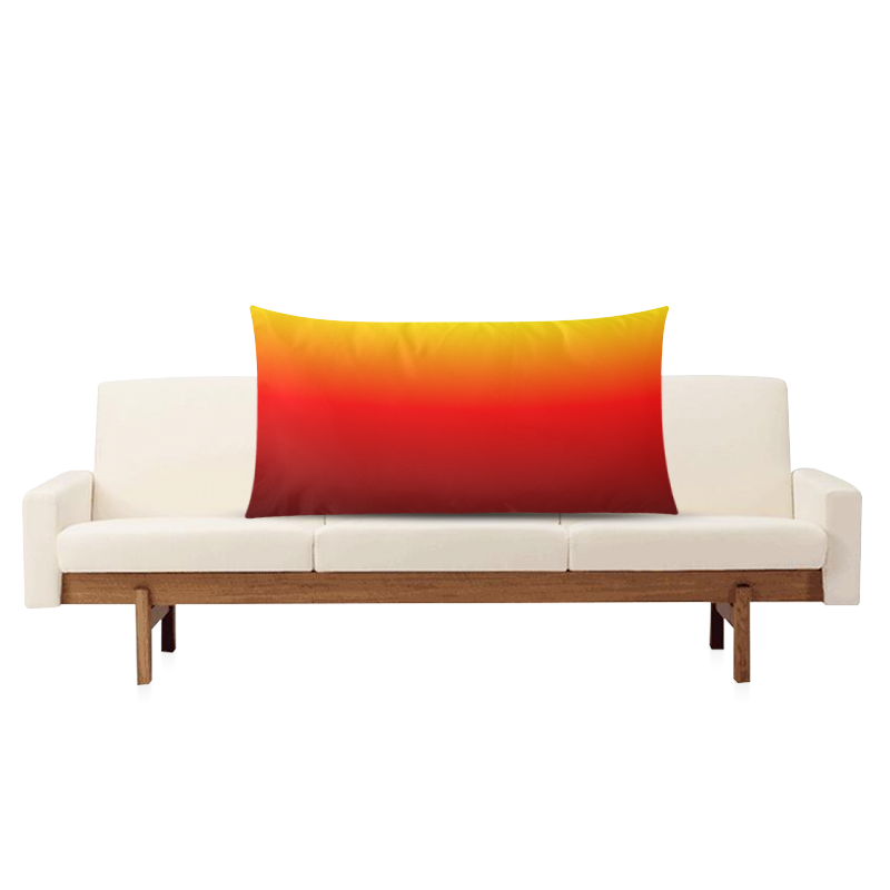 Ombre Sunset Rectangle Pillow Case 20"x36"(Twin Sides)