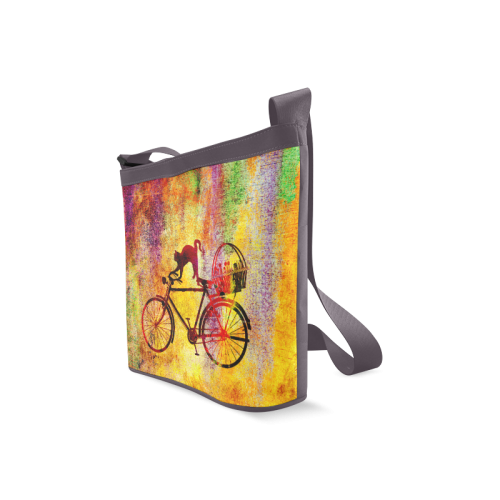 Cat and Bicycle Crossbody Bags (Model 1613)
