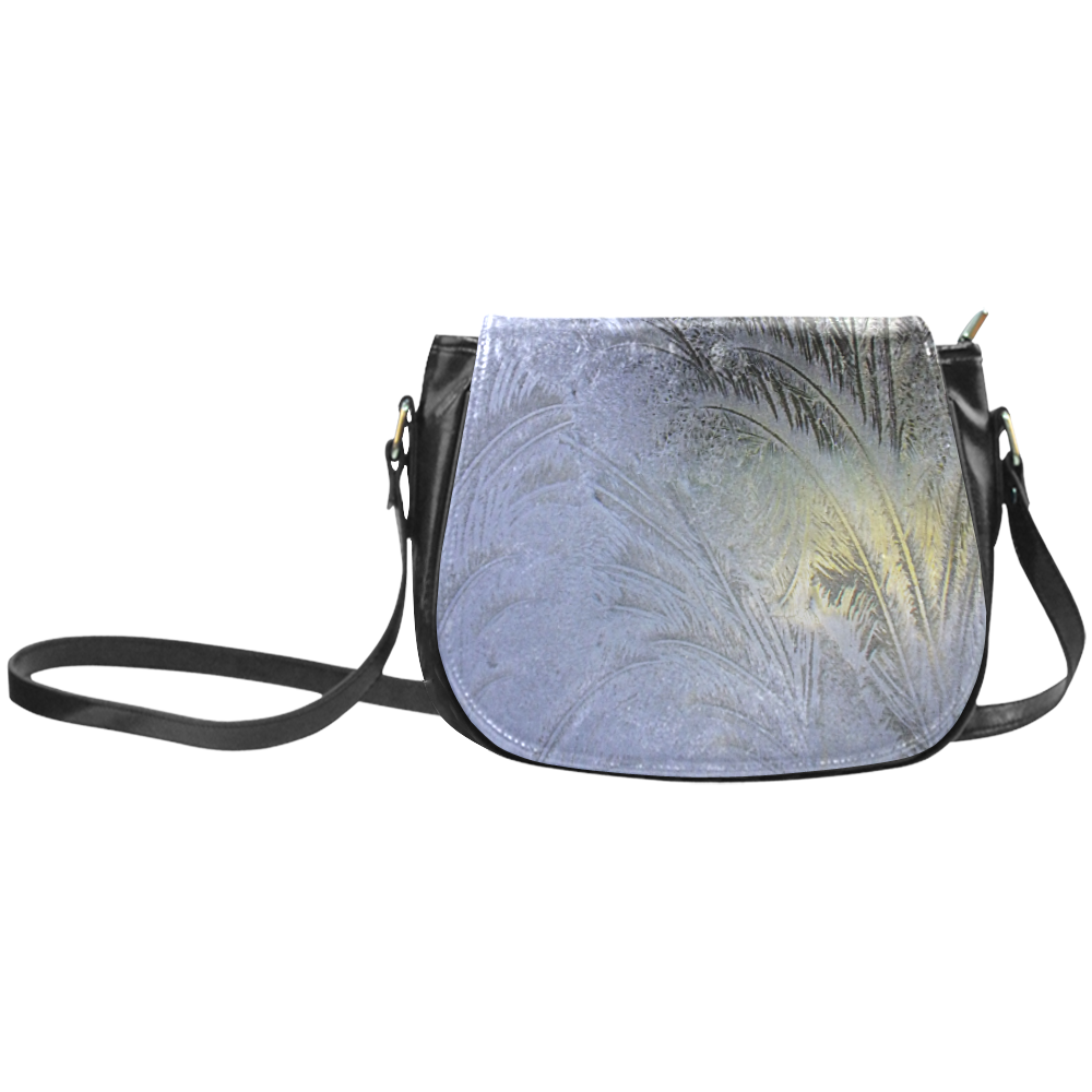 Iceflower macro Classic Saddle Bag/Large (Model 1648)