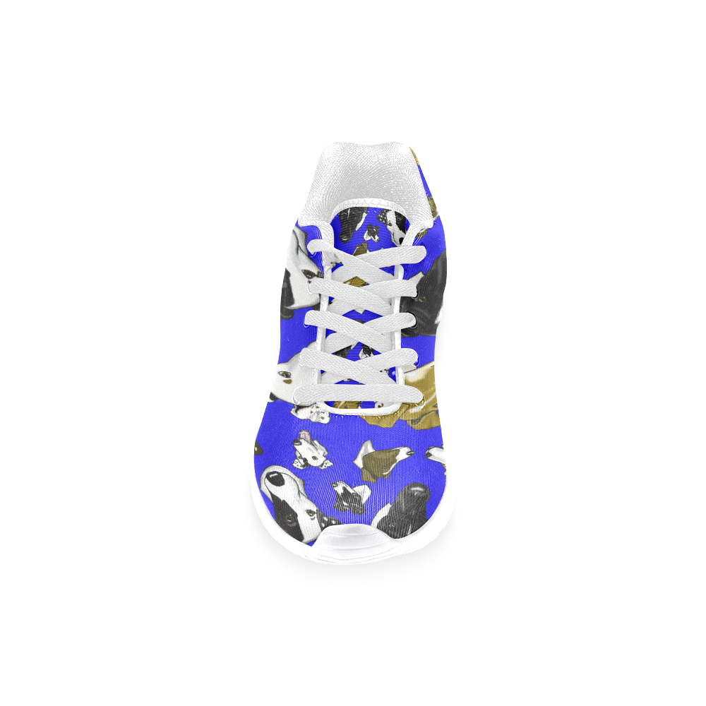 Smooth fox Terrier Blue/White Women’s Running Shoes (Model 020)