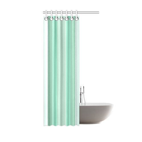 Vertical Mint Green Gradient Stripes Shower Curtain 36"x72"
