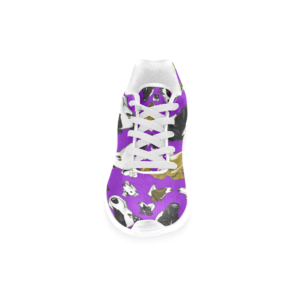 SmoothFox Terrier Purple/white Women’s Running Shoes (Model 020)