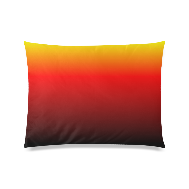 Ombre Sunset Custom Zippered Pillow Case 20"x26"(Twin Sides)