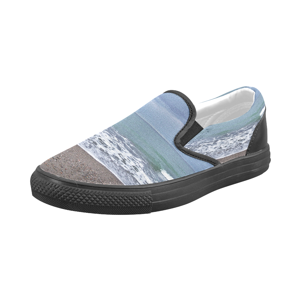 Foam on the Beach Men's Slip-on Canvas Shoes (Model 019)