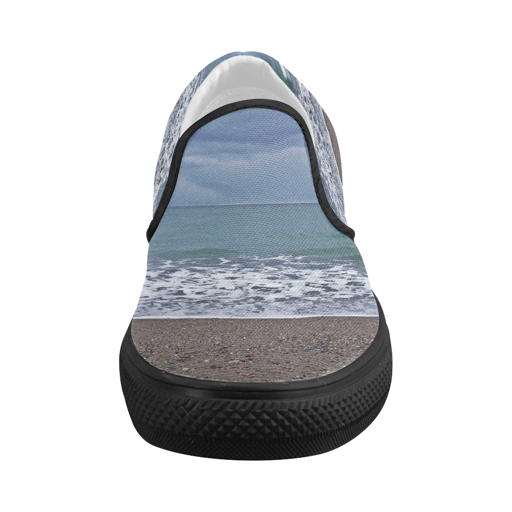 Foam on the Beach Women's Slip-on Canvas Shoes (Model 019)