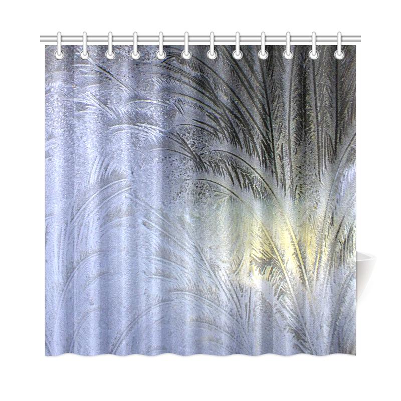 Iceflower macro Shower Curtain 72"x72"