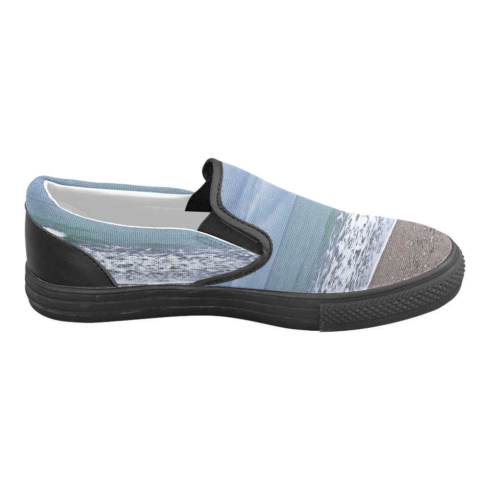 Foam on the Beach Men's Unusual Slip-on Canvas Shoes (Model 019)