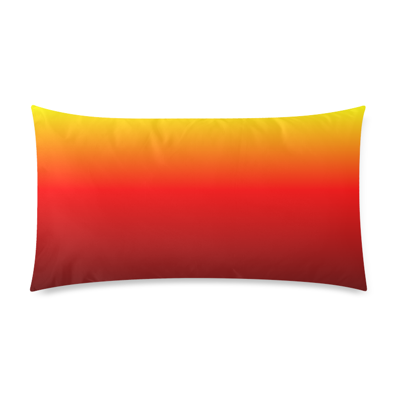 Ombre Sunset Custom Rectangle Pillow Case 20"x36" (one side)