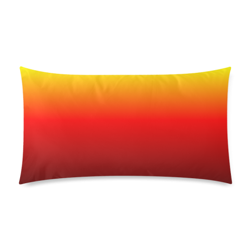 Ombre Sunset Custom Rectangle Pillow Case 20"x36" (one side)