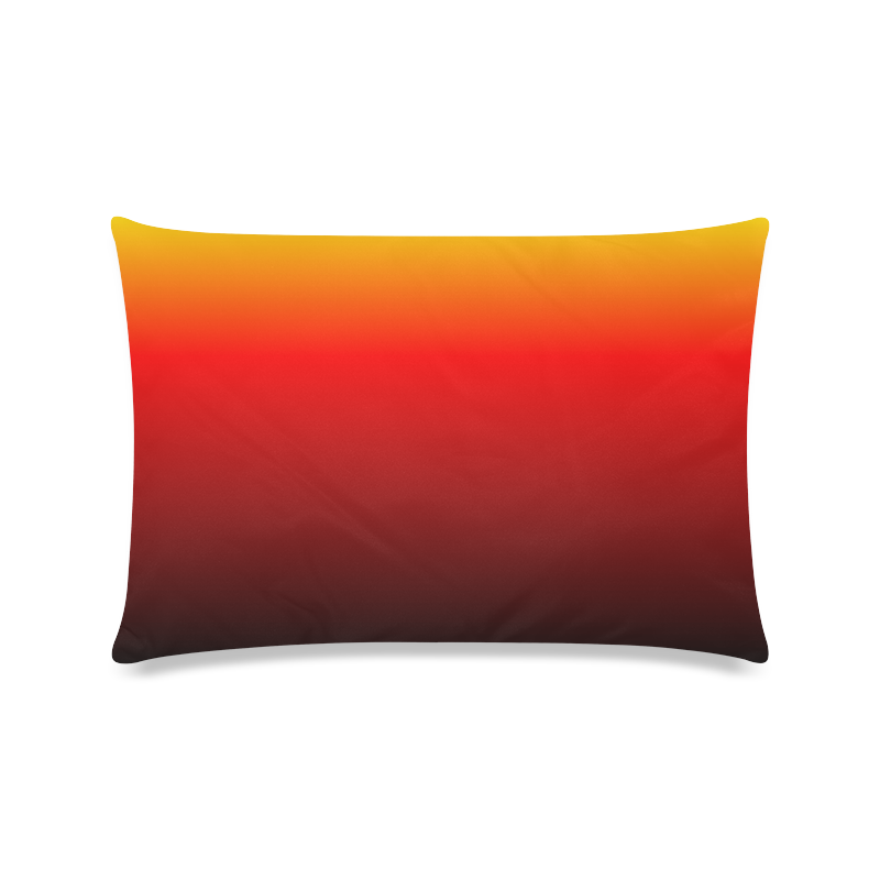 Ombre Sunset Custom Zippered Pillow Case 16"x24"(Twin Sides)