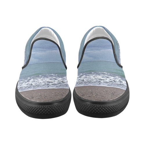 Foam on the Beach Men's Unusual Slip-on Canvas Shoes (Model 019)