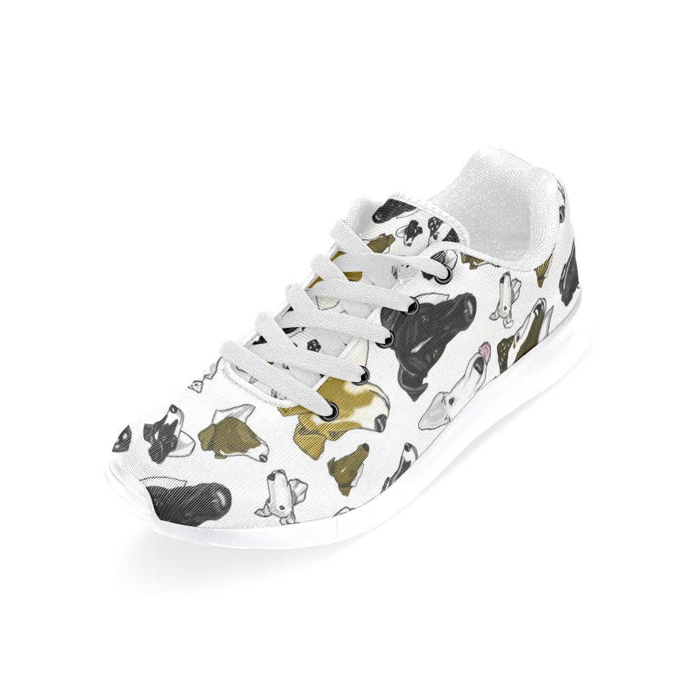 Smooth Fox Terrier white/white Women’s Running Shoes (Model 020)