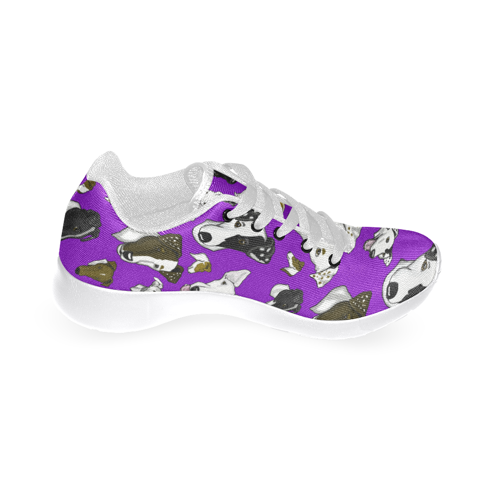 SmoothFox Terrier Purple/white Women’s Running Shoes (Model 020)