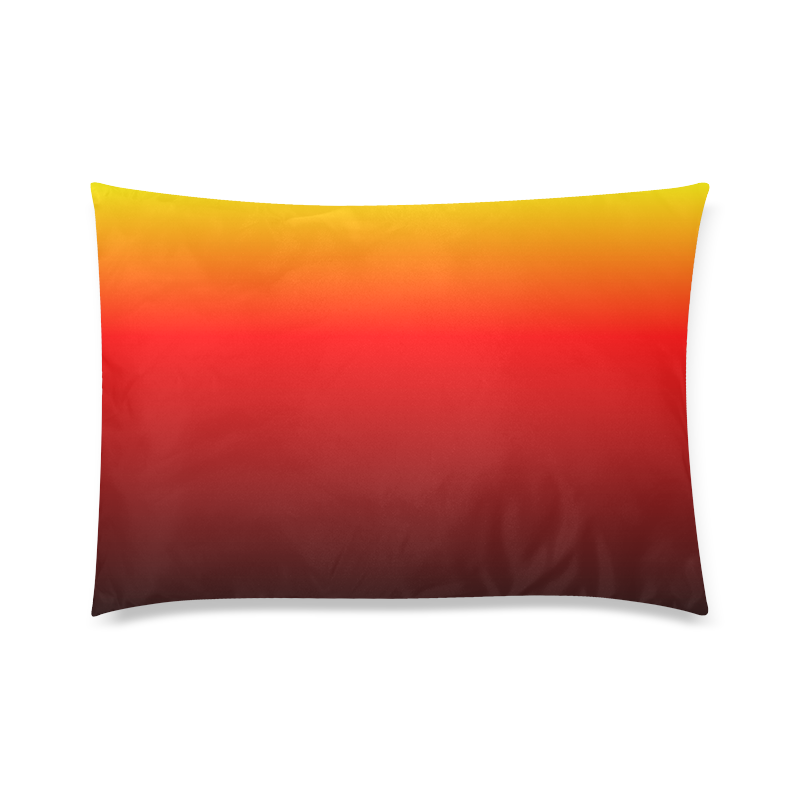 Ombre Sunset Custom Zippered Pillow Case 20"x30" (one side)