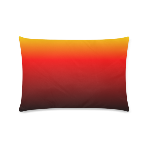 Ombre Sunset Custom Rectangle Pillow Case 16"x24" (one side)