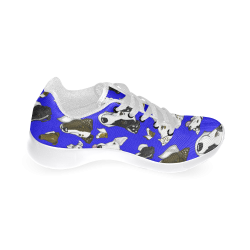 Smooth fox Terrier Blue/White Women’s Running Shoes (Model 020)