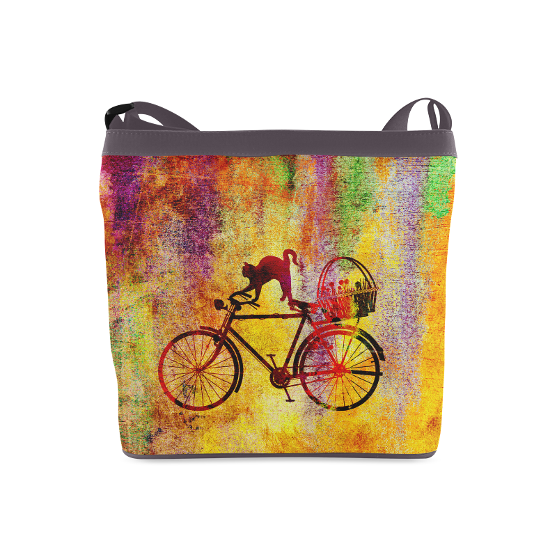 Cat and Bicycle Crossbody Bags (Model 1613)
