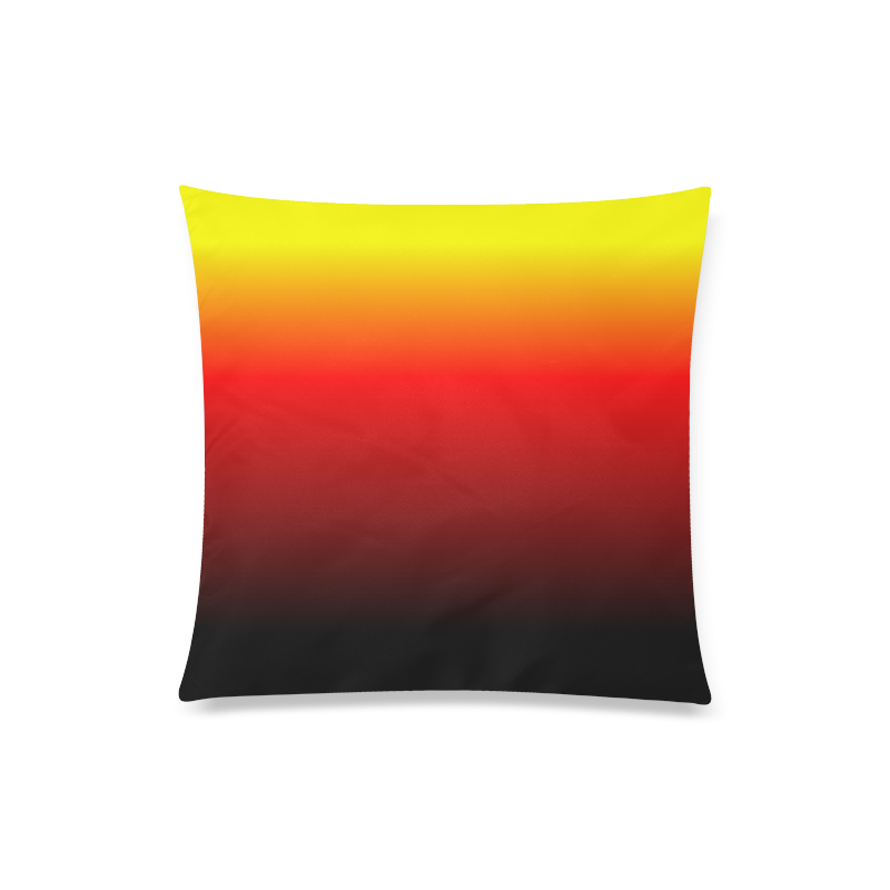 Ombre Sunset Custom Zippered Pillow Case 20"x20"(Twin Sides)