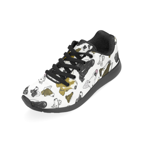 Smooth fox Terrier white/black Men’s Running Shoes (Model 020)
