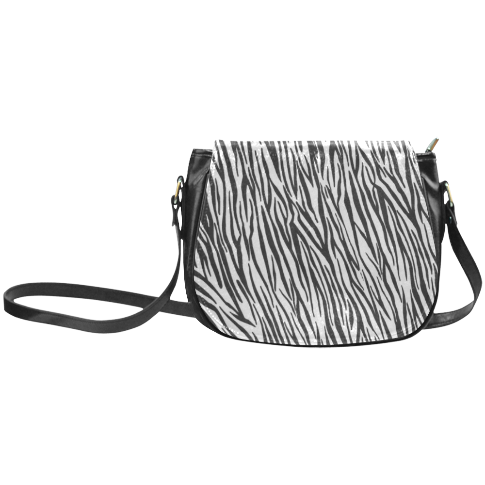 Zebra Stripes Animal Print Fur Classic Saddle Bag/Large (Model 1648)