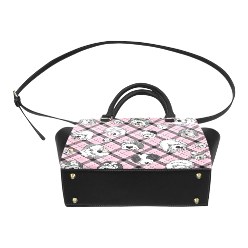Oes Faces Pink Plaid Classic Shoulder Handbag (Model 1653)