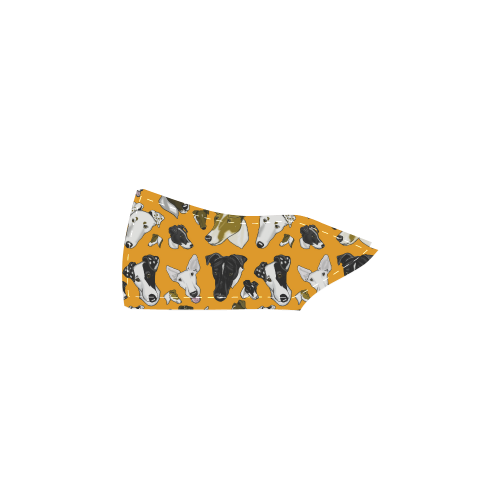smooth fox terrier orange Women's Slip-on Canvas Shoes (Model 019)