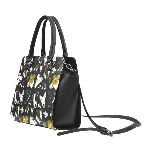 Smooth fox Terrier black Classic Shoulder Handbag (Model 1653)