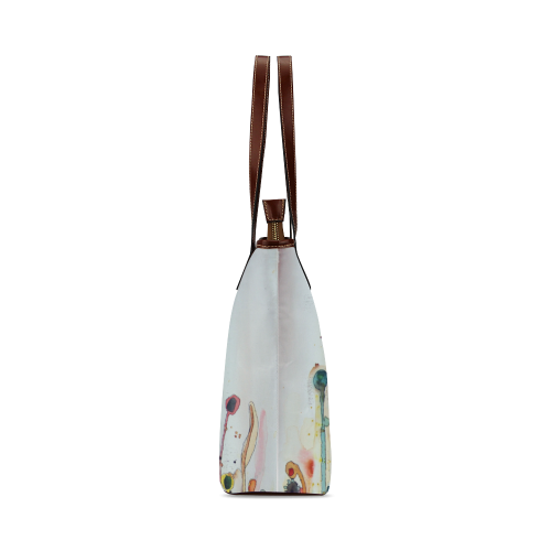 Wildflower Leather Tote Solid Design Shoulder Tote Bag (Model 1646)