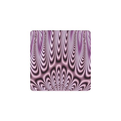 Soft Lilac Fractal Square Coaster