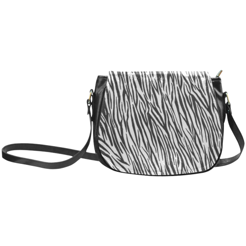 Zebra Stripes Animal Print Fur Classic Saddle Bag/Small (Model 1648)