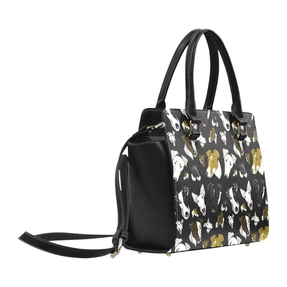 Smooth fox Terrier black Classic Shoulder Handbag (Model 1653)